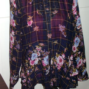 Lady's See through Beautiful Blue Top